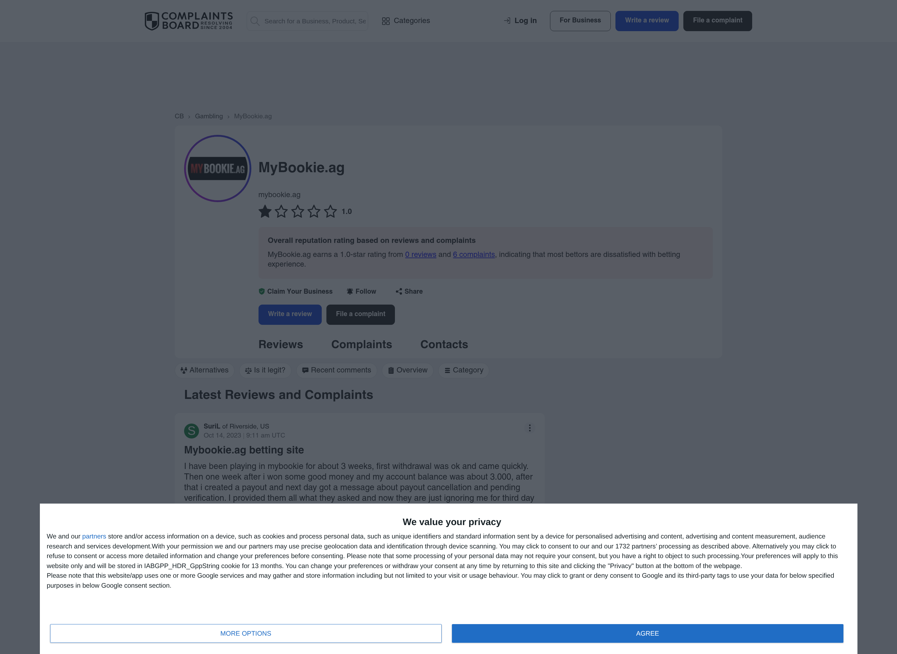 Captura suministrada de material contextual de usuarios asociado a MyBookie